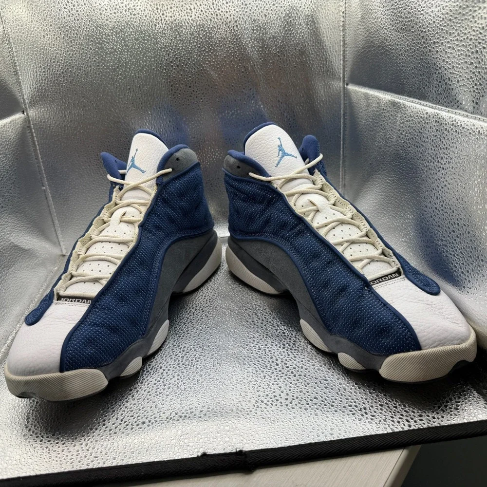 Size‎ 11.5 Air Jordan 13 Retro Mid Flint Blue Mens Basketball Shoes 414571-404